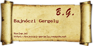 Bajnóczi Gergely névjegykártya